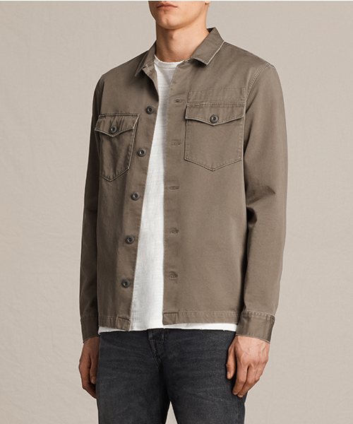 ALLSAINTS（オールセインツ）の「【本日セール終了】FIREBASE LS SHIRT（シャツ/ブラウス・メンズ・カーキ・SMALL/LARGE/X-SMALL/MEDIUM）」の8枚目の写真