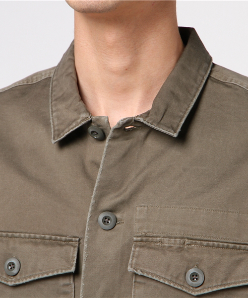 ALLSAINTS（オールセインツ）の「【本日セール終了】FIREBASE LS SHIRT（シャツ/ブラウス・メンズ・カーキ・SMALL/LARGE/X-SMALL/MEDIUM）」の2枚目の写真