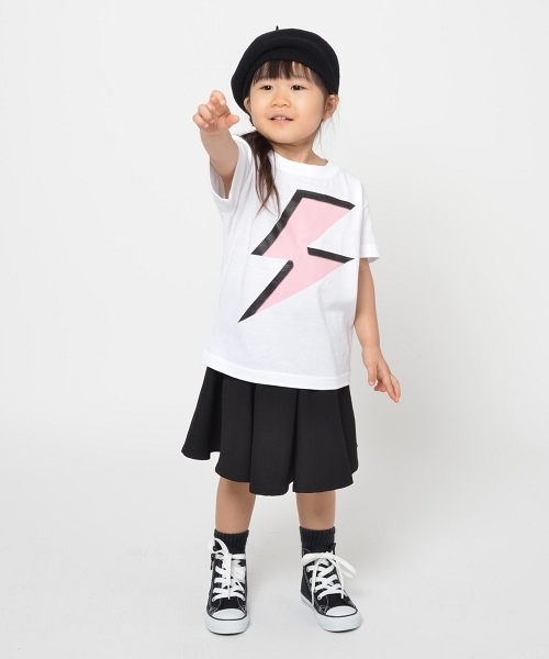 SOLPRESA（ソルプレーサ）の「サンダーTシャツ（Tシャツ/カットソー・キッズ・ホワイト×ピンク/ブラック×レッド/ブラック×グレー/ホワイト×イエロー・110/130/100/120）」の9枚目の写真