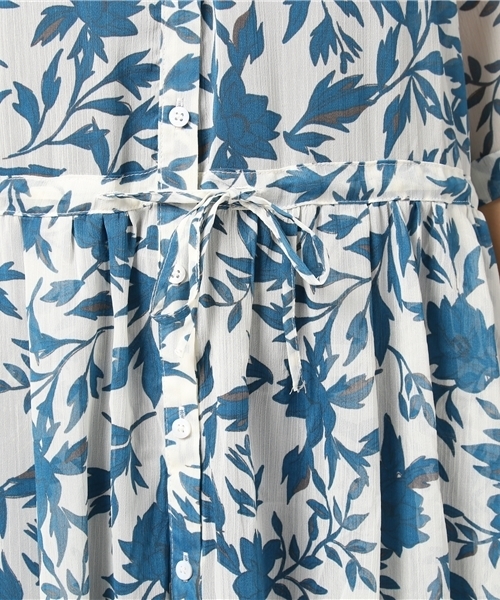 LBC（エルビーシー）の「花柄プリントワンピース（ワンピース・レディース・ネイビー/オフホワイト・LARGE/MEDIUM）」の8枚目の写真