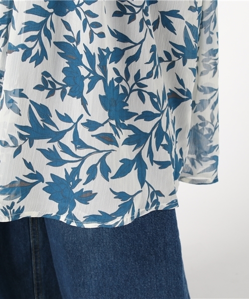 LBC（エルビーシー）の「花柄プリントワンピース（ワンピース・レディース・ネイビー/オフホワイト・LARGE/MEDIUM）」の9枚目の写真