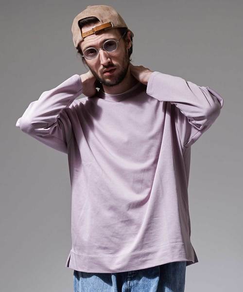 UNITED TOKYO(ユナイテッドトウキョウ)の「ロングスリーブビッグシルエットカットソー(Tシャツ/カットソー・メンズ・オフホワイト/カーキ/ピンク/ブラック/イエロー/ラベンダー/ブラウン/グリーン/オレンジ/ブルー・2/1/3)」の7枚目の写真