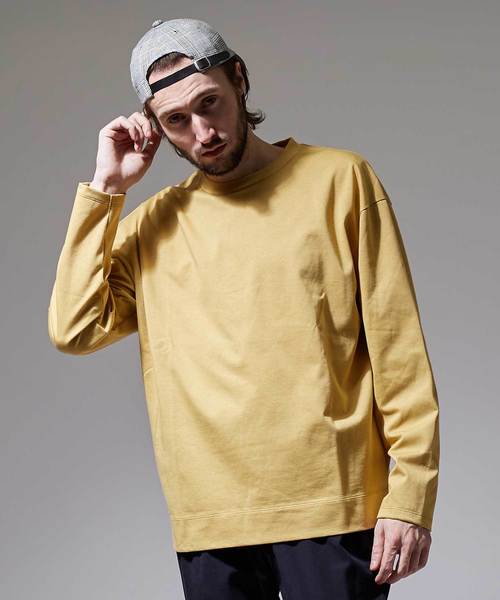 UNITED TOKYO(ユナイテッドトウキョウ)の「ロングスリーブビッグシルエットカットソー(Tシャツ/カットソー・メンズ・オフホワイト/カーキ/ピンク/ブラック/イエロー/ラベンダー/ブラウン/グリーン/オレンジ/ブルー・2/1/3)」の8枚目の写真