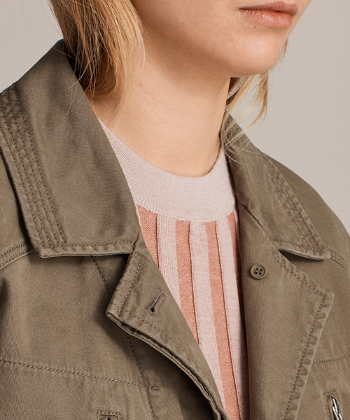 ALLSAINTS(オールセインツ)の「AMIRA JACKET(ミリタリージャケット・レディース・オリーブ・X-SMALL/SMALL)」の6枚目の写真
