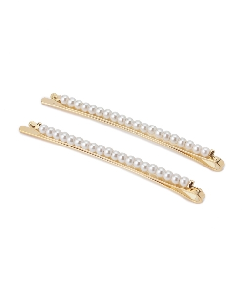 BEAMS BOY（ビームスボーイ）の「BEAMS BOY / パール セットヘアピン②（バレッタ/ヘアクリップ・レディース・ホワイト・ONE SIZE）」の5枚目の写真