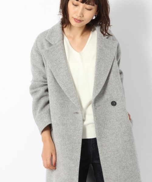 laboratory work（ラボラトリーワーク）の「シンプルチェスターコート（チェスターコート・レディース・ベージュ/グレー/ネイビー・MEDIUM）」の5枚目の写真