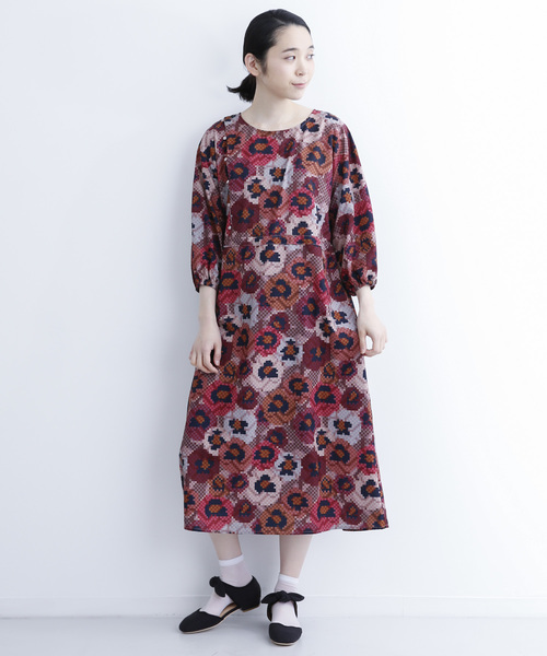 ◆送料・関税無料◆Merlette 花柄 スモックデザインワンピース 楽天市場】フラワードット ワンピース レディース ロング 柄