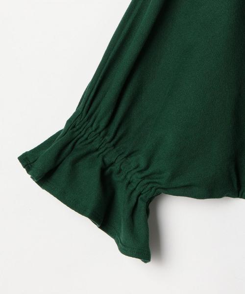 coen(コーエン)の「【接触冷感】梨地ギャザースリーブカットソー(Tシャツ/カットソー・レディース・ブラック/ライトピンク/ダークグリーン・FREE)」の6枚目の写真