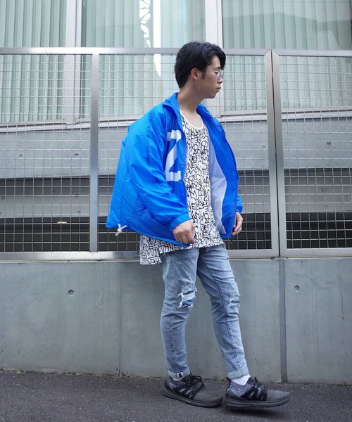 rovtski(ロフトスキー)の「rovtski 【ビッグシルエット】MASZY ZY PRINT JKT(ナイロンジャケット・メンズ・レッド/イエロー/ブルー・FREE)」の5枚目の写真