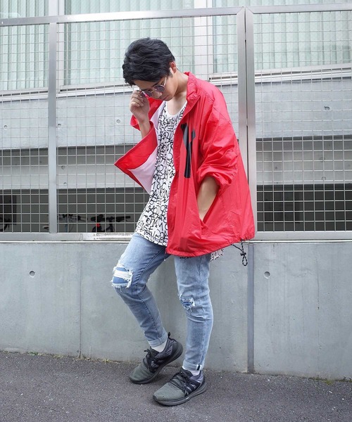 rovtski(ロフトスキー)の「rovtski 【ビッグシルエット】MASZY ZY PRINT JKT(ナイロンジャケット・メンズ・レッド/イエロー/ブルー・FREE)」の19枚目の写真