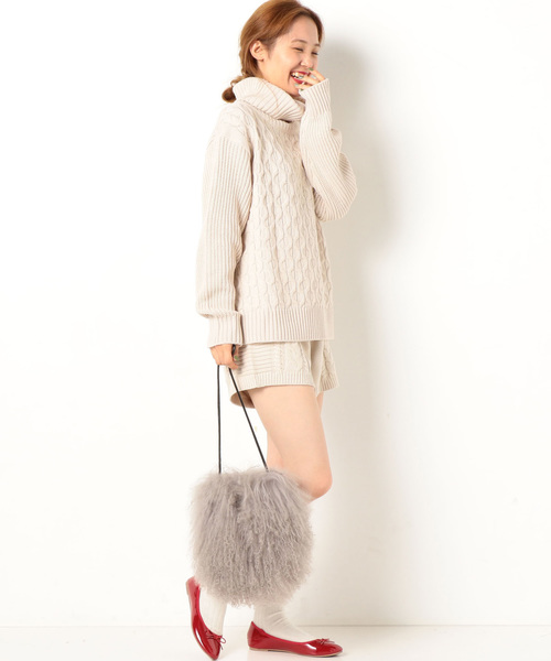 archives（アルシーヴ）の「【SETUPにも】ケーブルショートパンツ（その他パンツ・レディース・ベージュ/オフホワイト/ワインレッド・MEDIUM）」の9枚目の写真