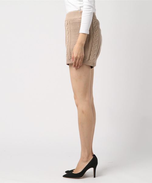 archives（アルシーヴ）の「【SETUPにも】ケーブルショートパンツ（その他パンツ・レディース・ベージュ/オフホワイト/ワインレッド・MEDIUM）」の4枚目の写真