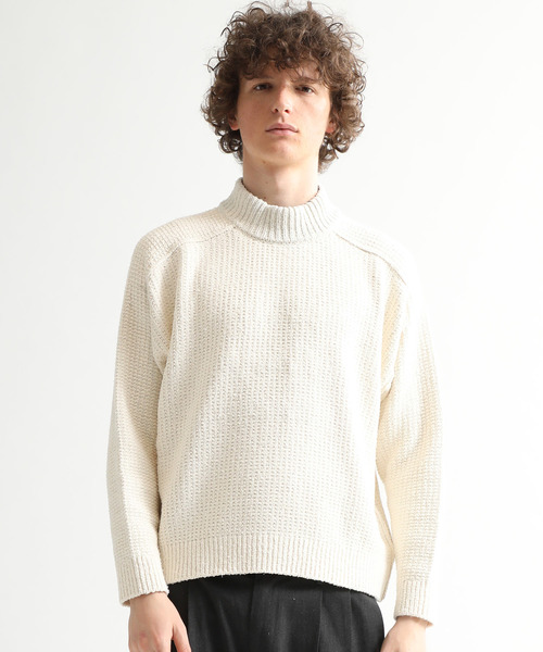 WRAPINKNOT(ラッピンノット)の「【WRAPINKNOT】WK18W-PO10M(ニット/セーター・メンズ・ブラック/オフホワイト・2/3)」の9枚目の写真