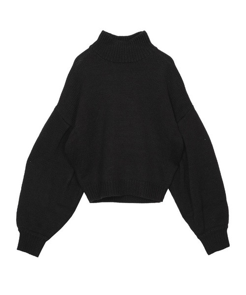 Ameri(アメリ)の「BALLOON SLEEVE KNIT TOP(ニット/セーター・レディース・ブラック/ベージュ/パープル・FREE)」の4枚目の写真