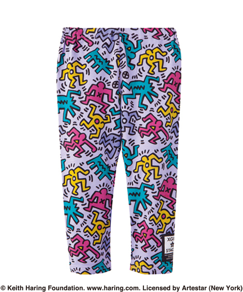 X-girl Stages(エックスガールステージス)の「“Keith Haring” LEGGINGS (4T~7T)(レギンス/スパッツ・キッズ・ブラック/ライトパープル・4T/5T/6T/7T)」の2枚目の写真