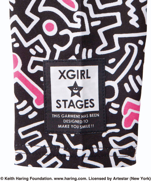 X-girl Stages(エックスガールステージス)の「“Keith Haring” LEGGINGS (4T~7T)(レギンス/スパッツ・キッズ・ブラック/ライトパープル・4T/5T/6T/7T)」の4枚目の写真