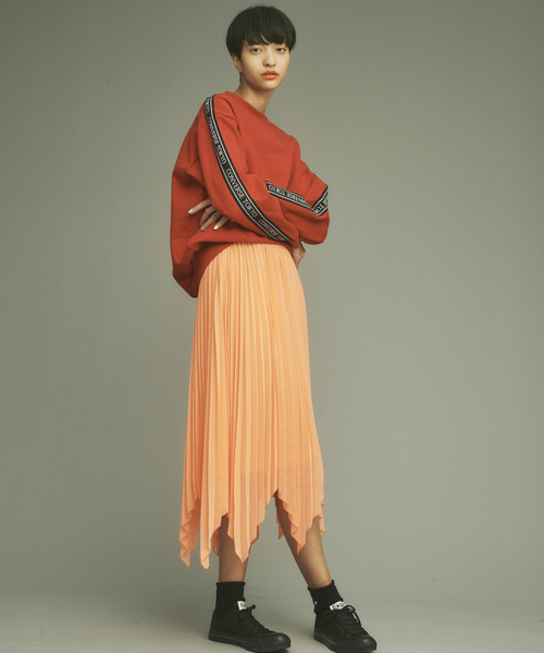 CONVERSE TOKYO（コンバーストウキョウ）の「カラープリーツスカート（スカート・レディース・ブラック/オレンジ/グリーン・FREE）」の11枚目の写真