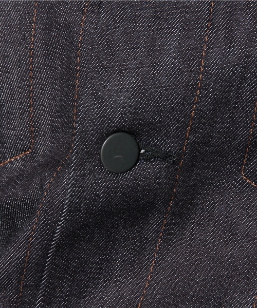 WHO'S WHO gallery（フーズフーギャラリー）の「デニムGジャン（デニムジャケット・メンズ・インディゴブルー/ブラック・SMALL/MEDIUM/LARGE）」の14枚目の写真
