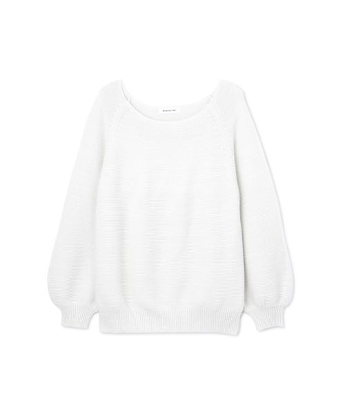 NATURAL BEAUTY BASIC（ナチュラルビューティーベーシック）の「スプリングラメガーターニット（ニット/セーター・レディース・グレー/オフホワイト/イエロー/ブルー・MEDIUM）」の10枚目の写真