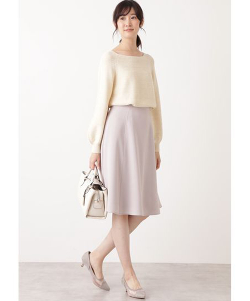 NATURAL BEAUTY BASIC（ナチュラルビューティーベーシック）の「スプリングラメガーターニット（ニット/セーター・レディース・グレー/オフホワイト/イエロー/ブルー・MEDIUM）」の17枚目の写真