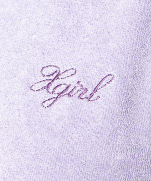 X-girl（エックスガール）の「PILE HOODIE DRESS（ワンピース・レディース・アッシュグレー/レッド/パープル/ネイビー・2/1）」の6枚目の写真