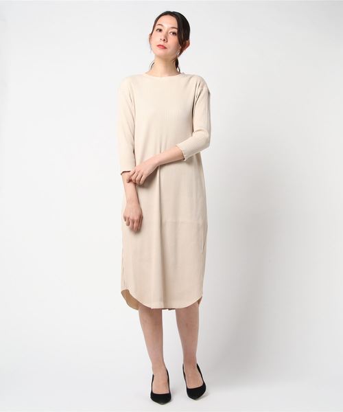 SHIPS（シップス）の「ギャラクシーリブスナップワンピース（ワンピース・レディース・ライトブルー/ブラック/ベージュ・ONE SIZE）」の9枚目の写真