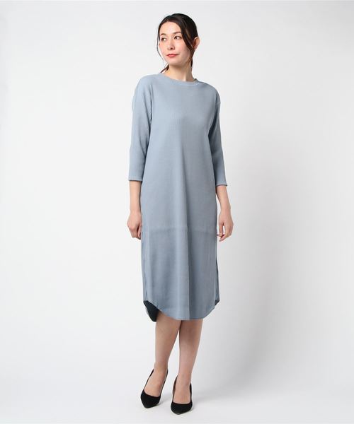 SHIPS（シップス）の「ギャラクシーリブスナップワンピース（ワンピース・レディース・ライトブルー/ブラック/ベージュ・ONE SIZE）」の8枚目の写真