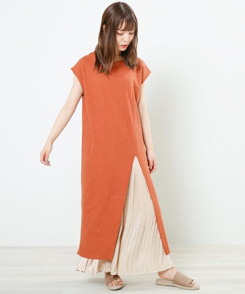 日本人気超絶の 深スリット入りロングワンピース オープニングセール