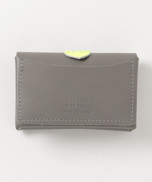 TIDEWAY(タイドウェイ)の「50/50 LEATHER CARD CASE/名刺入れ(名刺入れ)」|グレー