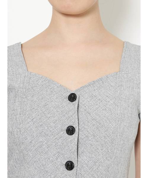 EMODA（エモダ）の「SWITCHINGショートトップ（Tシャツ/カットソー・レディース・ブラック/ベージュ/グレー・FREE）」の11枚目の写真