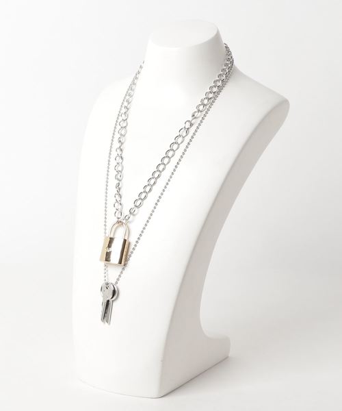 WEGO（ウィゴー）の「WEGO/Padlock SET Necklace（ネックレス・メンズ・シルバー・FREE）」の2枚目の写真