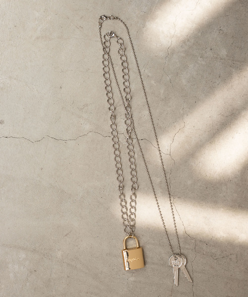 WEGO（ウィゴー）の「WEGO/Padlock SET Necklace（ネックレス・メンズ・シルバー・FREE）」の5枚目の写真