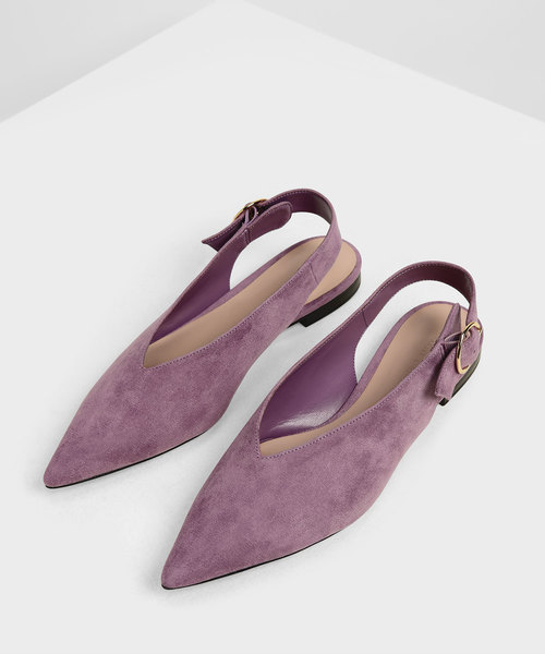 CHARLES & KEITH(チャールズ & キース)の「ヴイカット スリングバックフラット / V-Cut Slingback Flats(サンダル・レディース・ブラック/ダークブルー/ライラック・22.5cm/23cm/23.5cm/24.5cm)」の15枚目の写真