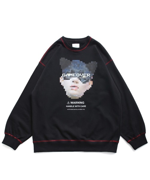 SHAREEF（シャリーフ）の「"DOT CAT" BIG SWEAT（スウェット・メンズ・ホワイト/ブラック/ターコイズブルー/オレンジ/マジェンタ・2/3/1）」の9枚目の写真