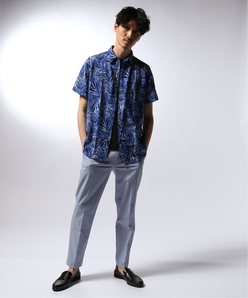 EDIFICE（エディフィス）の「Matteucci / Belesto 別注 リーフパターン オープンカラー シャツ（シャツ/ブラウス・メンズ・ブルー・MEDIUM/SMALL）」の6枚目の写真