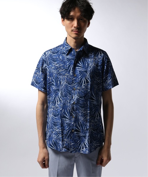 EDIFICE（エディフィス）の「Matteucci / Belesto 別注 リーフパターン オープンカラー シャツ（シャツ/ブラウス・メンズ・ブルー・MEDIUM/SMALL）」の13枚目の写真