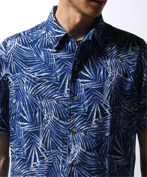 EDIFICE（エディフィス）の「Matteucci / Belesto 別注 リーフパターン オープンカラー シャツ（シャツ/ブラウス・メンズ・ブルー・MEDIUM/SMALL）」の15枚目の写真
