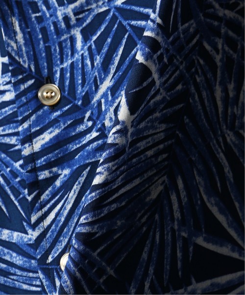EDIFICE（エディフィス）の「Matteucci / Belesto 別注 リーフパターン オープンカラー シャツ（シャツ/ブラウス・メンズ・ブルー・MEDIUM/SMALL）」の3枚目の写真