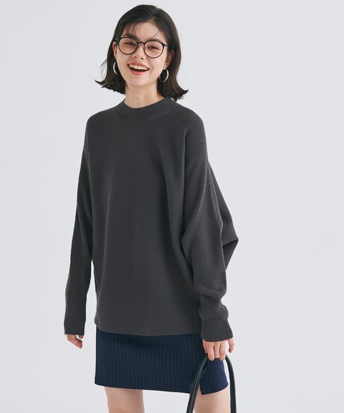 coca（coca）（コカ）の「しっとりやわらか ボトルネックドルマンニット（ニット/セーター・レディース・ブラック/ベージュ/ブラウン/アイボリー/ブルー/グリーン/パープル/イエロー/ブルー系その他/ライトブルー/チャコール・ONE SIZE/L/M）」の17枚目の写真