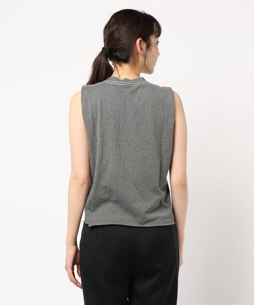 journal standard L'essage(ジャーナルスタンダードレサージュ)の「【UPCYCLE/アップサイクル】 xL’ESSAGE WOMANS ROCK TEE(Tシャツ/カットソー・レディース・チャコールグレー/モカ/ホワイト×ホワイト・FREE)」の5枚目の写真