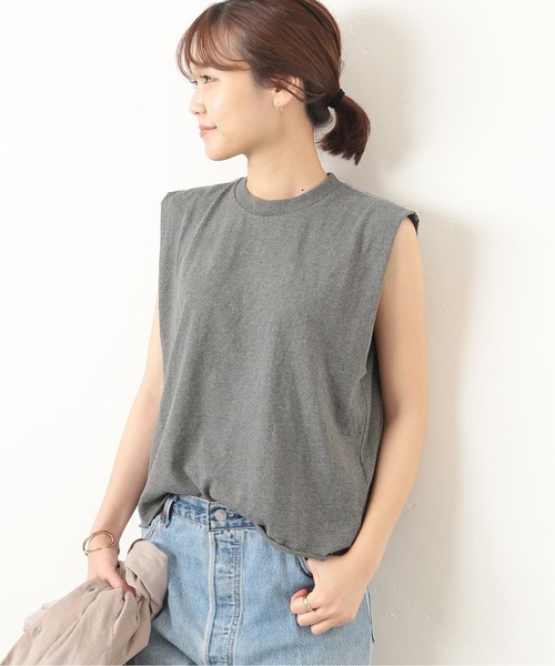 journal standard L'essage(ジャーナルスタンダードレサージュ)の「【UPCYCLE/アップサイクル】 xL’ESSAGE WOMANS ROCK TEE(Tシャツ/カットソー・レディース・チャコールグレー/モカ/ホワイト×ホワイト・FREE)」の1枚目の写真