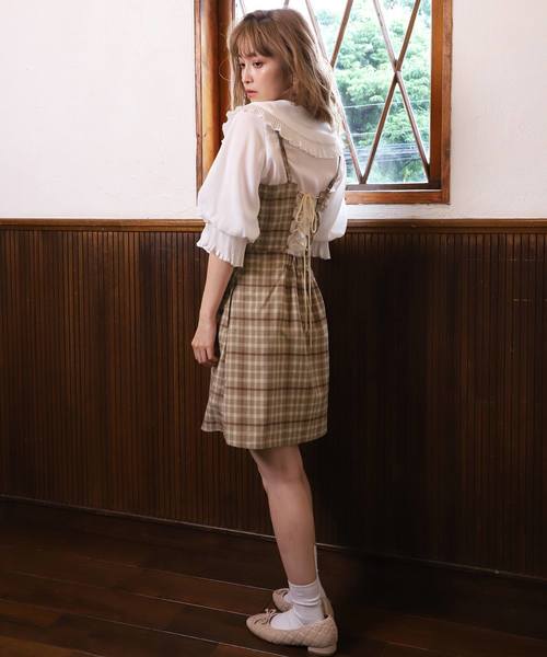 one after another NICE CLAUP（ワンアフターアナザーナイスクラップ）の「衿フリルダブルボタンブラウス（シャツ/ブラウス・レディース・オフホワイト/ピンクベージュ/ワインレッド・FREE）」の15枚目の写真