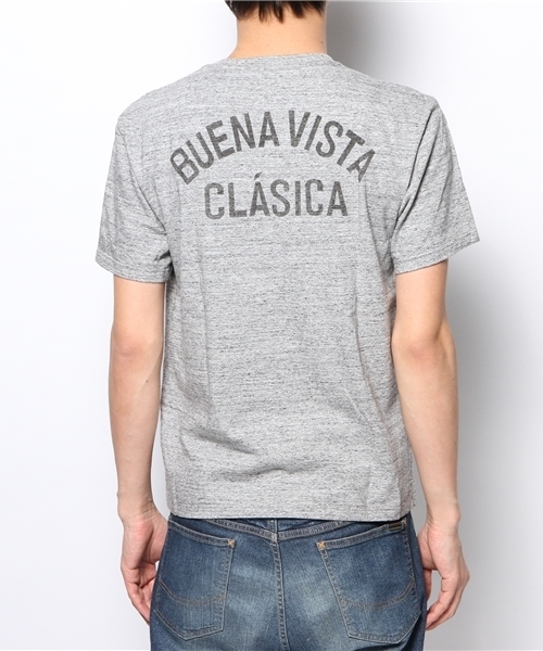 B印 YOSHIDA(BEAMS×PORTER)（ビージルシヨシダ）の「石塚啓次“BUENA VISTA” VIVA LA VIDA T-shirts ②（Tシャツ/カットソー・メンズ・ブラック/ホワイト/グレー・MEDIUM/LARGE/SMALL/X-LARGE）」の4枚目の写真