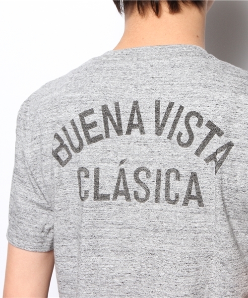 B印 YOSHIDA(BEAMS×PORTER)（ビージルシヨシダ）の「石塚啓次“BUENA VISTA” VIVA LA VIDA T-shirts ②（Tシャツ/カットソー・メンズ・ブラック/ホワイト/グレー・MEDIUM/LARGE/SMALL/X-LARGE）」の6枚目の写真