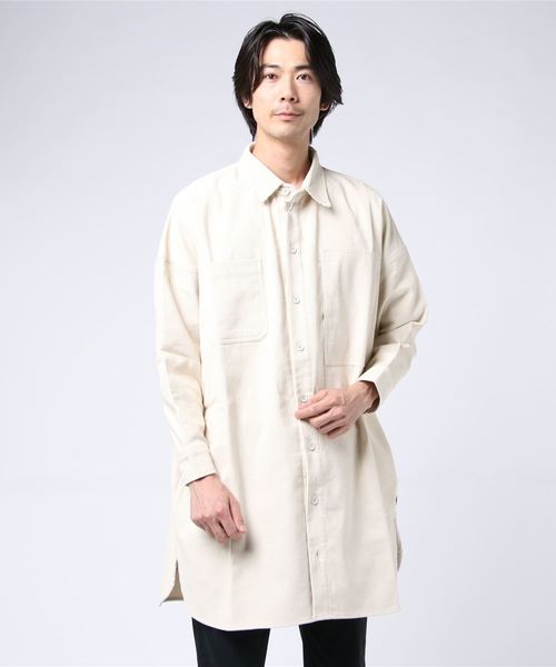 whideout.(ファイドアウト)の「CO LONG コーデュロイ シャツジャケット|whideout.(ファイドアウト)(その他トップス・メンズ・ネイビー/ブラウン/アイボリー・2/3)」の2枚目の写真