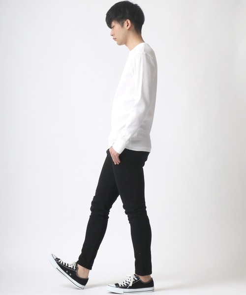 HANES（ヘインズ）の「Hanes/へインズ BEEFY/ビーフィー サーマル クルーネック ロングスリーブTシャツ/パックT（Tシャツ/カットソー・メンズ・ブラック/ホワイト/ネイビー/グレー・M/L/XL/S）」の22枚目の写真