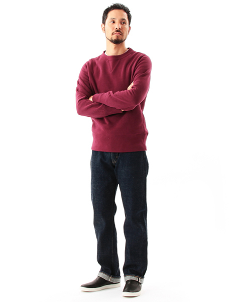 LOOPWHEELER（ループウィラー）の「LOOPWHEELER×BEAMS PLUS / 別注 アスレチック クルーネック スウェット（スウェット・メンズ・バーガンディー/ブラック/グレー/ネイビー/ナチュラル・LARGE/SMALL/MEDIUM/X-LARGE）」の10枚目の写真