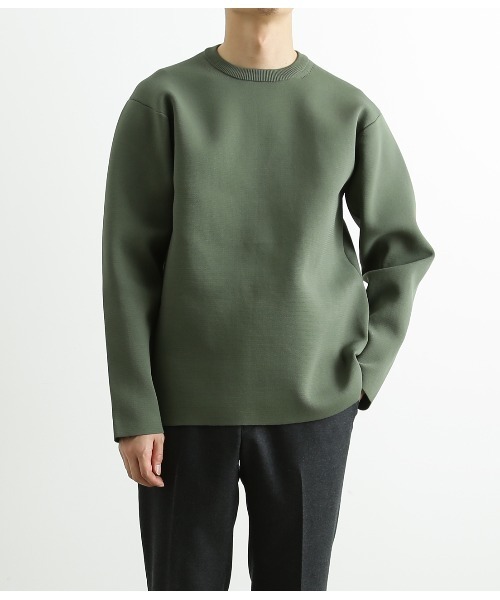 ADAM ET ROPE'（アダムエロペ）の「12GポリエステルミラノリブCN（ニット/セーター・メンズ・ブラウン系その他/グリーン系その他2・M/L）」の2枚目の写真