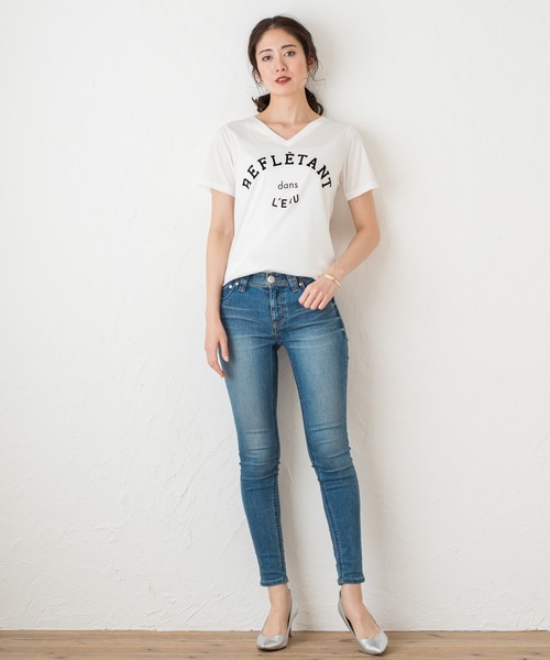 LOUNGEDRESS(ラウンジドレス)の「プリントTシャツ(Tシャツ/カットソー・レディース・ブラック/オフホワイト/キャメル/カーキ・FREE)」の15枚目の写真