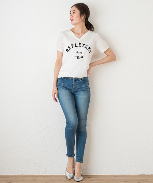 LOUNGEDRESS(ラウンジドレス)の「プリントTシャツ(Tシャツ/カットソー・レディース・ブラック/オフホワイト/キャメル/カーキ・FREE)」の16枚目の写真